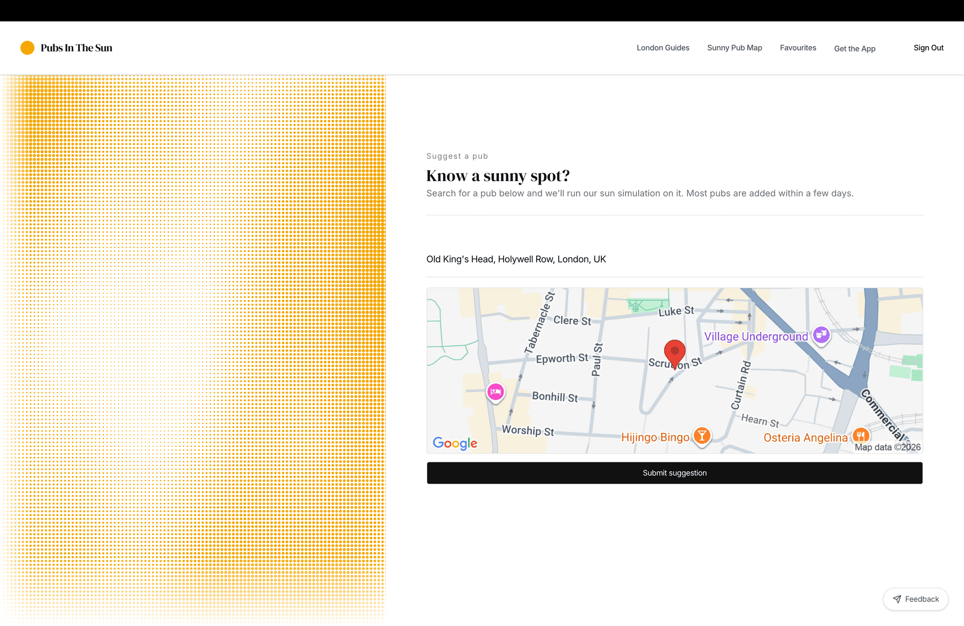 Submit a pub form on the web